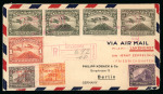 Stamp of Nicaragua 1930 Zeppelin registered cover to Berlin