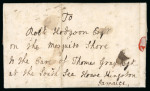 Stamp of Nicaragua 1775 complete entire from London via Jamaica to Mosquito Coast