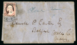 Stamp of Nicaragua 1855 Walker Expedition entire Grenada to Maine
