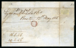 Stamp of Nicaragua 1856 Boston to San Francisco  entire via Nicaragua route