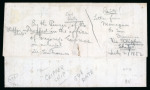 Stamp of United States » Incoming Mail 1852 Gregory`s Express Office San francisco entire