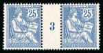Stamp of France » Collections 1900-1914, Ensemble de + de 35 paires neuves **/* en