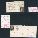 Stamp of France » Lettres Classiques Collections 1850-1854, collection de + de 80 lettres affranchies