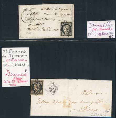 Stamp of France » Lettres Classiques Collections 1850-1854, collection de + de 80 lettres affranchies