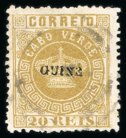 Stamp of Portuguese Colonies » Portuguese Guinea 1880, Crown overprint MUNDIFIL n° 3 and n° 8 used,