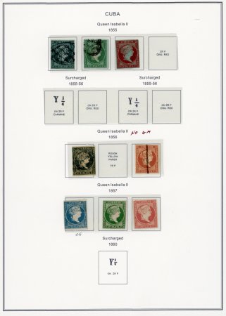 Stamp of Cuba 1855-1945, nice mint and used collection with first