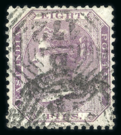 Stamp of India » Used Abroad » Straits Settlements » Singapore (172) 1860-61 8p purple/bluish used B/172