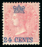 Stamp of Malaysia » Straits Settlements 1867 India surcharge set of 9 hinged mint