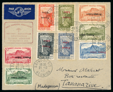 Stamp of Colonies françaises » Réunion Réunion : 1943, exceptionnel devant de lettre affranchi