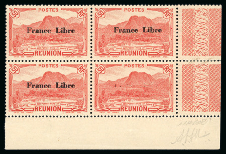 Stamp of Colonies françaises » Réunion Réunion : 1943, timbre surcharge France Libre Y&T n°