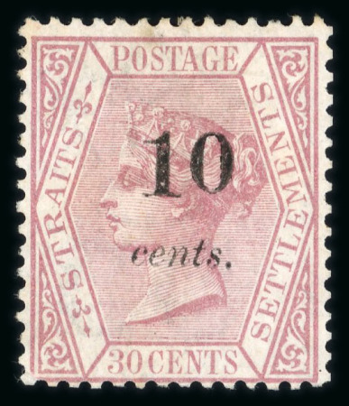 Stamp of Malaysia » Straits Settlements 1880 10c on 30c unused and used group