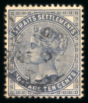 Stamp of Malaysia » Straits Settlements 1882 Wmk Crown CA inverted 8c and 10c