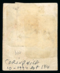Stamp of Switzerland / Schweiz » Kantonalmarken » Basel 1845, Basler Taube in der lebhaftblauen Nuance, 1. Auflage, entwertet mit rotem Zweikreisstempel Basel