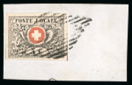 Stamp of Switzerland / Schweiz » "Waadt", "Neuenburg", "Winterthur" 1850, Waadt 5, sauber und übergehend entwertet mit schwarzer eidgenössischer Raute