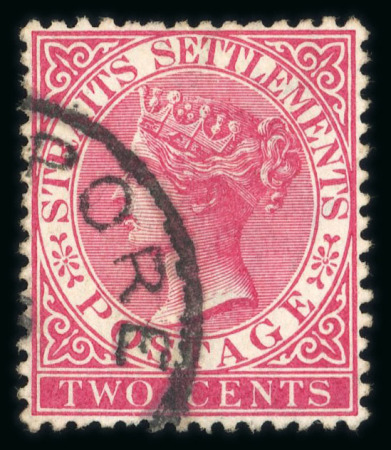 Stamp of Malaysia » Straits Settlements 1883 wmk Crown CA group of inverted watermarks (6)