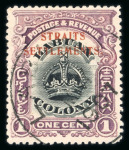 Stamp of Malaysia » Straits Settlements 1906 Labuan oveprint 1c perf 14 used