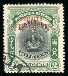 Stamp of Malaysia » Straits Settlements 1906-07 Labuan 2c overprint line through B
