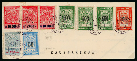 Stamp of Finland 1890s fiscal stamps, wide-ranging collection in album