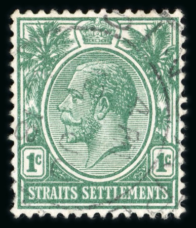 Stamp of Malaysia » Straits Settlements 1912-23 KGV Wmk Crown CA inverted group