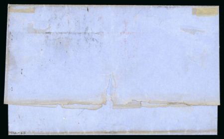 1861 10c deep blue, Third London Printing by Perkins, with 1861 Estancos 5c red tied to cover by fine "Dotted Star in Circle" handstamps of SANTIAGO