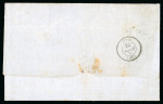 Stamp of Greece » Early Prephilatelic Period 1865 KYDONEAE Consular PO cover with cancel from Kydonae in Asia with boxed "Eplirothi" (Paid) handstamp in blue