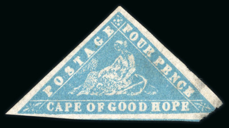 Stamp of South Africa » Cape of Good Hope 1861 Woodblock 4d pale bright blue unused