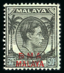 Stamp of Malaysia » Malaya British Military Administration Accumulation on hagners mint and used