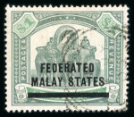 Stamp of Malaysia » Federated Malay States 1900 $1 watermark inverted used