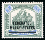 Stamp of Malaysia » Federated Malay States 1900 $5 green & ultramarine m.h.