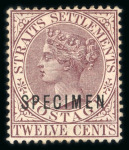 Stamp of Malaysia » Straits Settlements 1870 to 1930s Specimen accumulation
