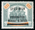 Stamp of Malaysia » Federated Malay States 1900 $25 overprinted SPECIMEN