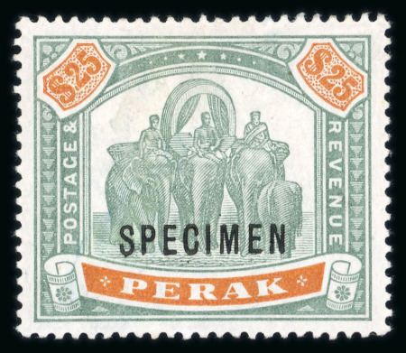 Stamp of Malaysia » Malaysian States » Perak 1892-1938 accumulation of perforated and overprinted specimen