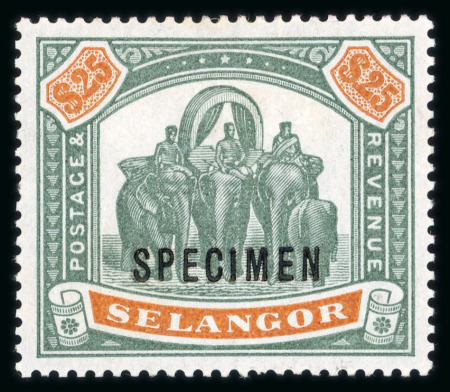 Stamp of Malaysia » Malaysian States » Selangor 1895 $25 overprinted Specimen