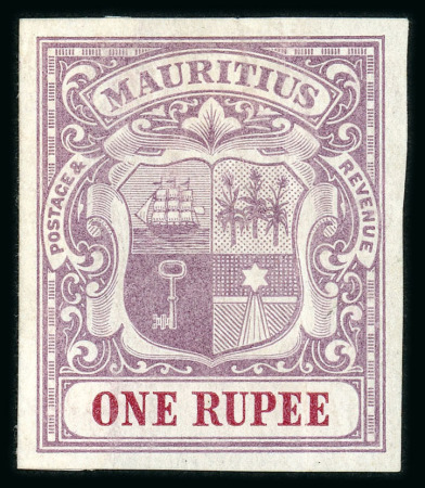 Stamp of Mauritius » 1900-05 Arms Issue (SG 138-155) 1900-05 Arms Issue 1r. imperforate colour trials (5)