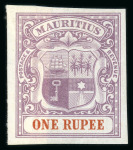 Stamp of Mauritius » 1900-05 Arms Issue (SG 138-155) 1900-05 Arms Issue 1r. imperforate colour trials (5)