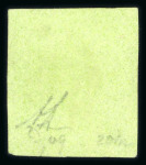 Stamp of Switzerland / Schweiz » Sammlungen 1843-1850, kleine Steckkarte mit 4 Kantonalmarken