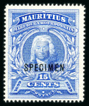 Stamp of Mauritius » 1899 Birth Bicentenary of la Bourdonnais (SG 136) 1899 (13 Dec.) Mahé de la Bourdonnais 15c. die proof in vermilion plus SPECIMEN