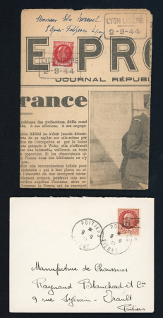 Stamp of France » Libération Libération, lot d'une dizaine de lettres, CP et un