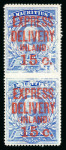 Stamp of Mauritius » Express Delivery Stamps Express delivery 1903-04 surcharged in one operation 15c on 15c, variety imperforate between in a mint vertical pair