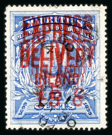 Stamp of Mauritius » Express Delivery Stamps 1903-04 surcharged in one operation 15c on 15c, variety surcharge double, used