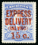 Stamp of Mauritius » Express Delivery Stamps Express delivery 1903-04 surcharged in one operation