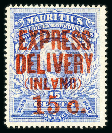 Stamp of Mauritius » Express Delivery Stamps Express delivery 1903-04 surcharged in one operation