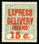 Stamp of Mauritius » Express Delivery Stamps Express delivery 1903-04 surcharged in one operation