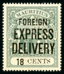 Stamp of Mauritius » Express Delivery Stamps Express delivery 1903-04 surcharged in one operation