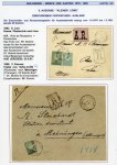 Stamp of Bulgaria BULGARIA 1892-1900 6th and 7th issue - selection of 8 covers on exhibition pages