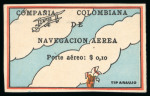 Stamp of Colombia 1920, exceptional selection of the Air Post stamps issued by Compania Colombiana de Navegacion Aerea (CCNA) in 1920