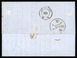 Stamp of Bulgaria » Austrian Levant Post Offices 1867 BULGARIA AUSTRIAN LEVANT cover from Cospoli to Saxony bearing superb 2-line VARNA in blue