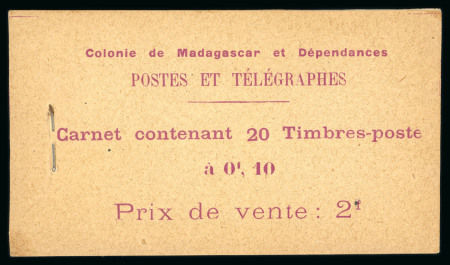 Stamp of Colonies françaises » Madagascar (Poste française) Madagascar, 1919: stock de 20 carnets de 20 timbres