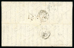 Stamp of Mauritius » 1860-72 De La Rue Issues (SG 46-72) 1860-63 4d. rose vertical pair, on 1862 (July 8) entire letter from Flacq to Bordeaux