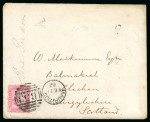 Stamp of Mauritius » 1879-80 De La Rue Watermark CC (SG 92-100) 1879-80 17c rose, on 1882 (Mar. 21) envelope to Scotland